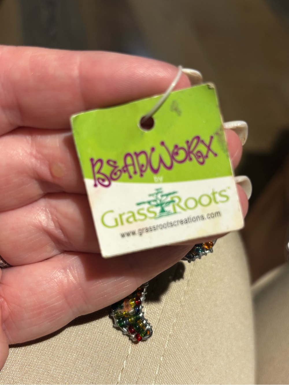 Multicolor Beaded Starfish Keychain - Picture 2 of 4